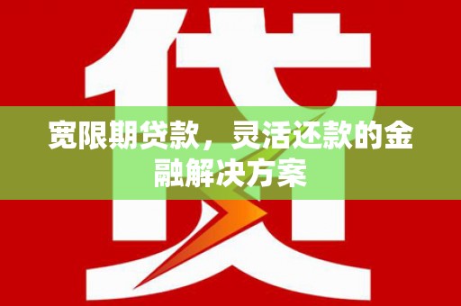 梓潼宽限期贷款，灵活还款的金融解决方案