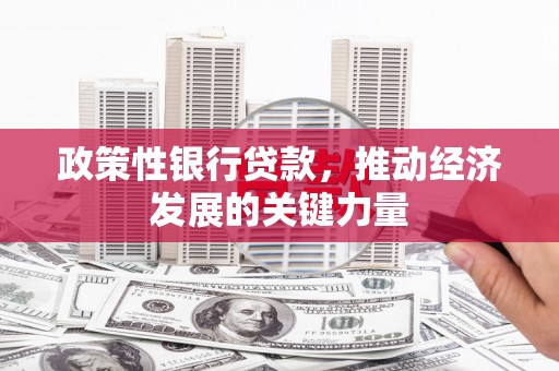 梓潼政策性银行贷款，推动经济发展的关键力量