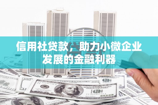 梓潼信用社贷款，助力小微企业发展的金融利器