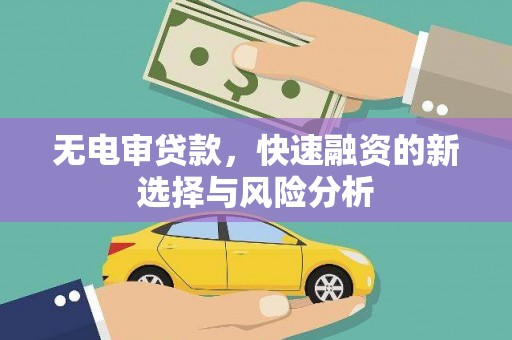 梓潼无电审贷款，快速融资的新选择与风险分析