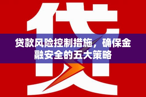 梓潼贷款风险控制措施，确保金融安全的五大策略
