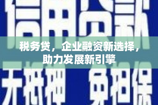 梓潼税务贷，企业融资新选择，助力发展新引擎