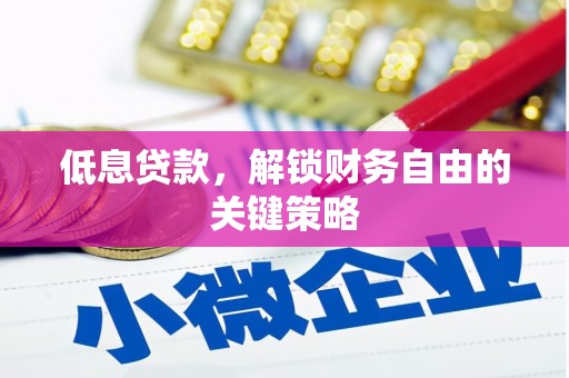 梓潼低息贷款，解锁财务自由的关键策略