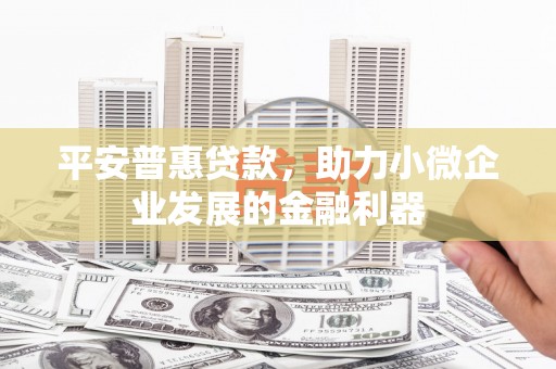 梓潼平安普惠贷款，助力小微企业发展的金融利器