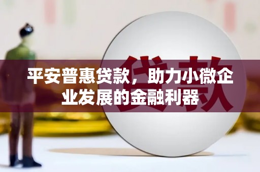 梓潼平安普惠贷款，助力小微企业发展的金融利器